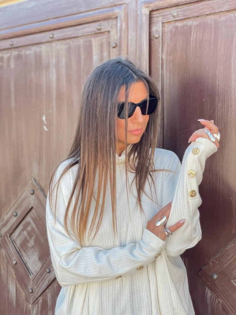 Μπλούζα Oversized με Κουμπιά