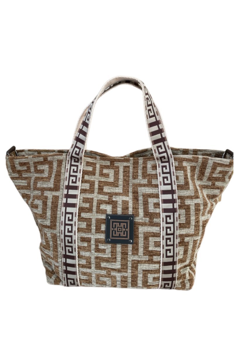 Τσάντα Midneto Ariadne Chenille Light Brown