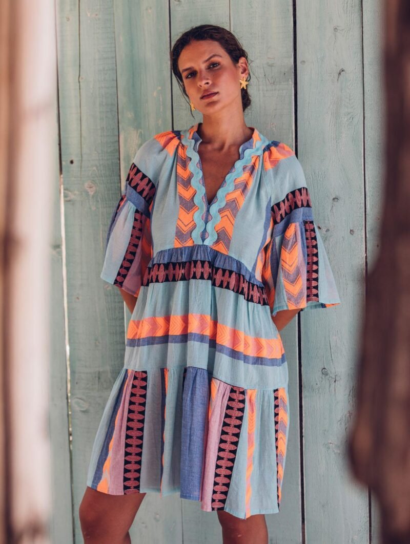 Φόρεμα boho μίνι - NEMA