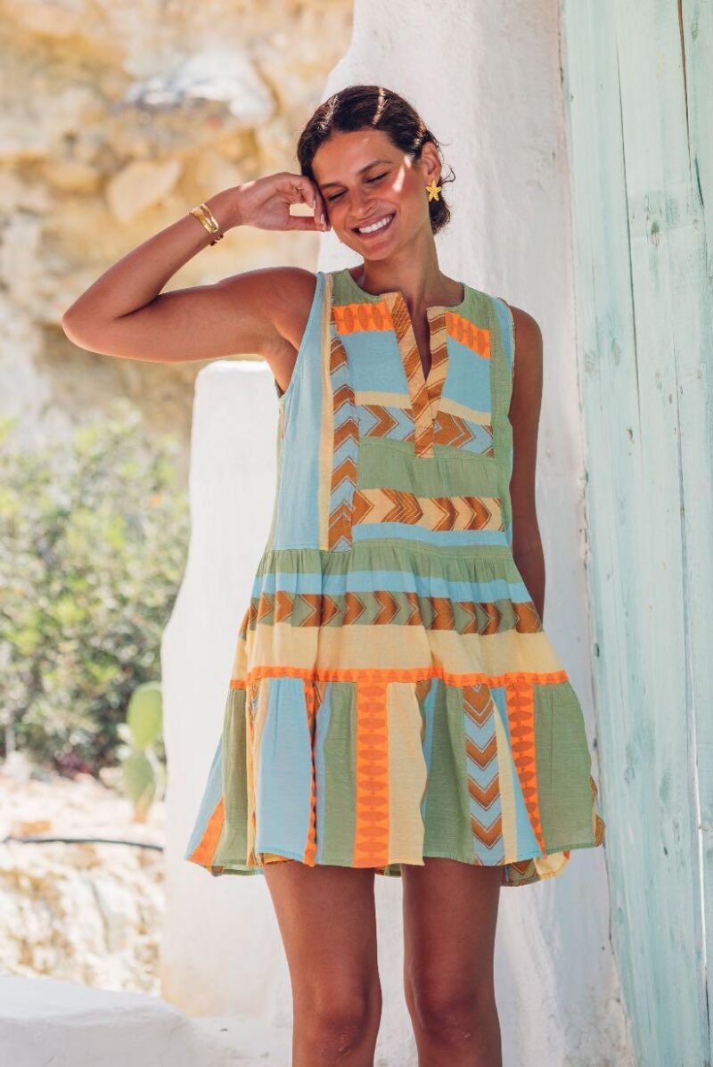 Κοντό φόρεμα boho - NEMA