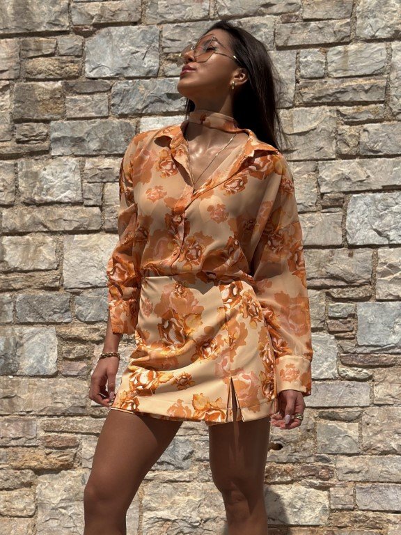 Skort εμπριμέ