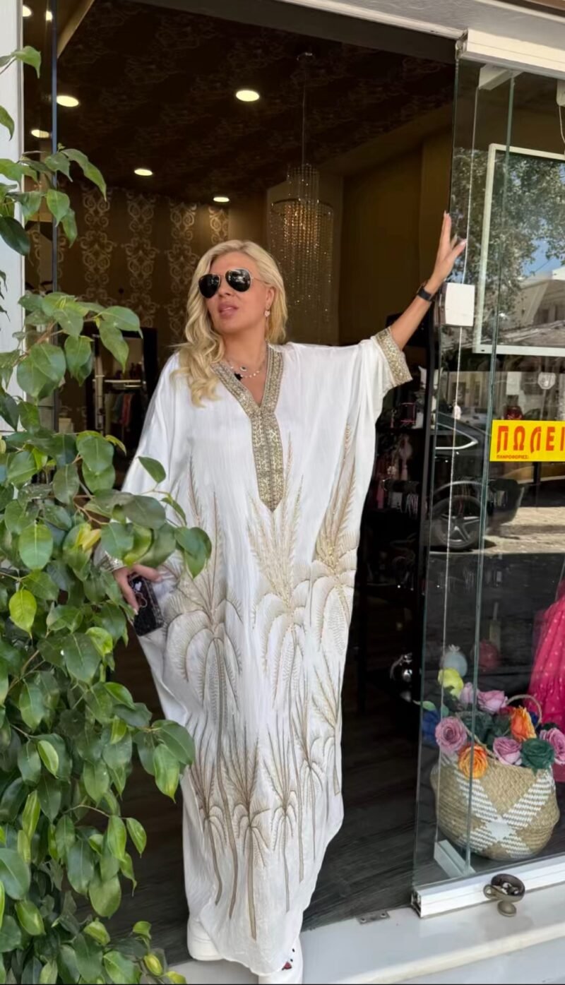 Καφτάνι με χρυσοκέντημα και φοινικοκέντημα