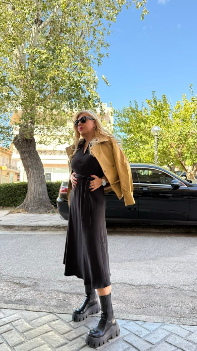 Καμηλό Suede Biker Τζάκετ