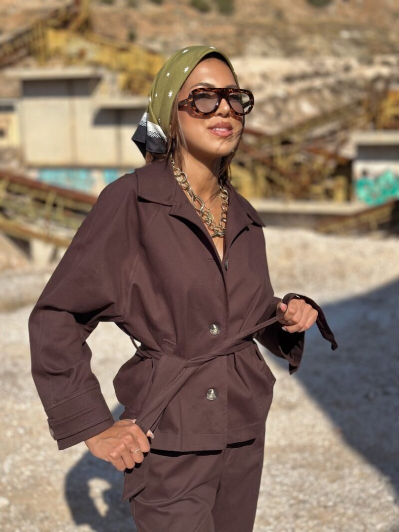 Jacket σε ύφασμα καπαρτίνα