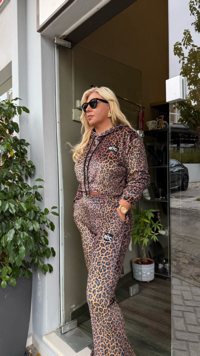 Βελουτέ Σετ Trinity Golden Brown Leopard Print