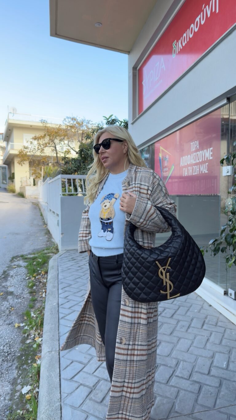 Καρό Παλτό σε Oversized Γραμμή